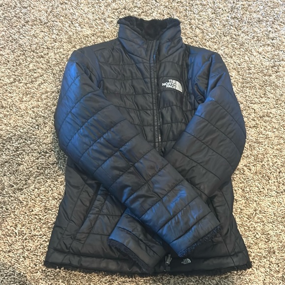 The North Face Other - Reversible mossbud north face girls black jacket